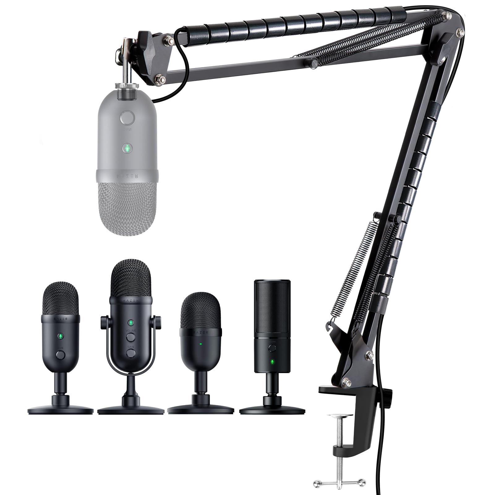 Seiren V3 mini ramię mikrofonowe – ramię Boom kompatybilne z Seiren Mini, Seiren V3 Mini/Chroma