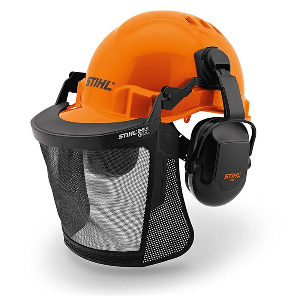 Stihl Funkcjonalny podstawowy kask z kaskiem leśnym, ochrona twarzy i uszu Kask leśny Function Basic pomarańczowy