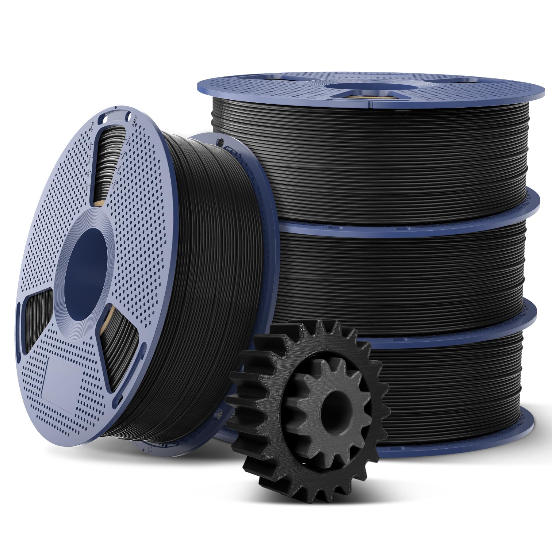 SUNLU 4KG Szybki filament ABS czarny 1,75 mm, filament do drukarki 3D ABS |