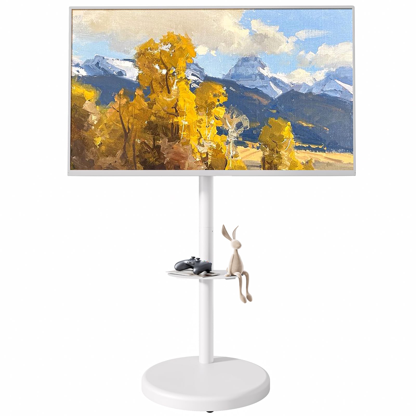 ECOTINY Stojak pod telewizor z regulacją wysokości, do telewizorów 37-86", udźwig 50 kg, format pionowy i poziomy