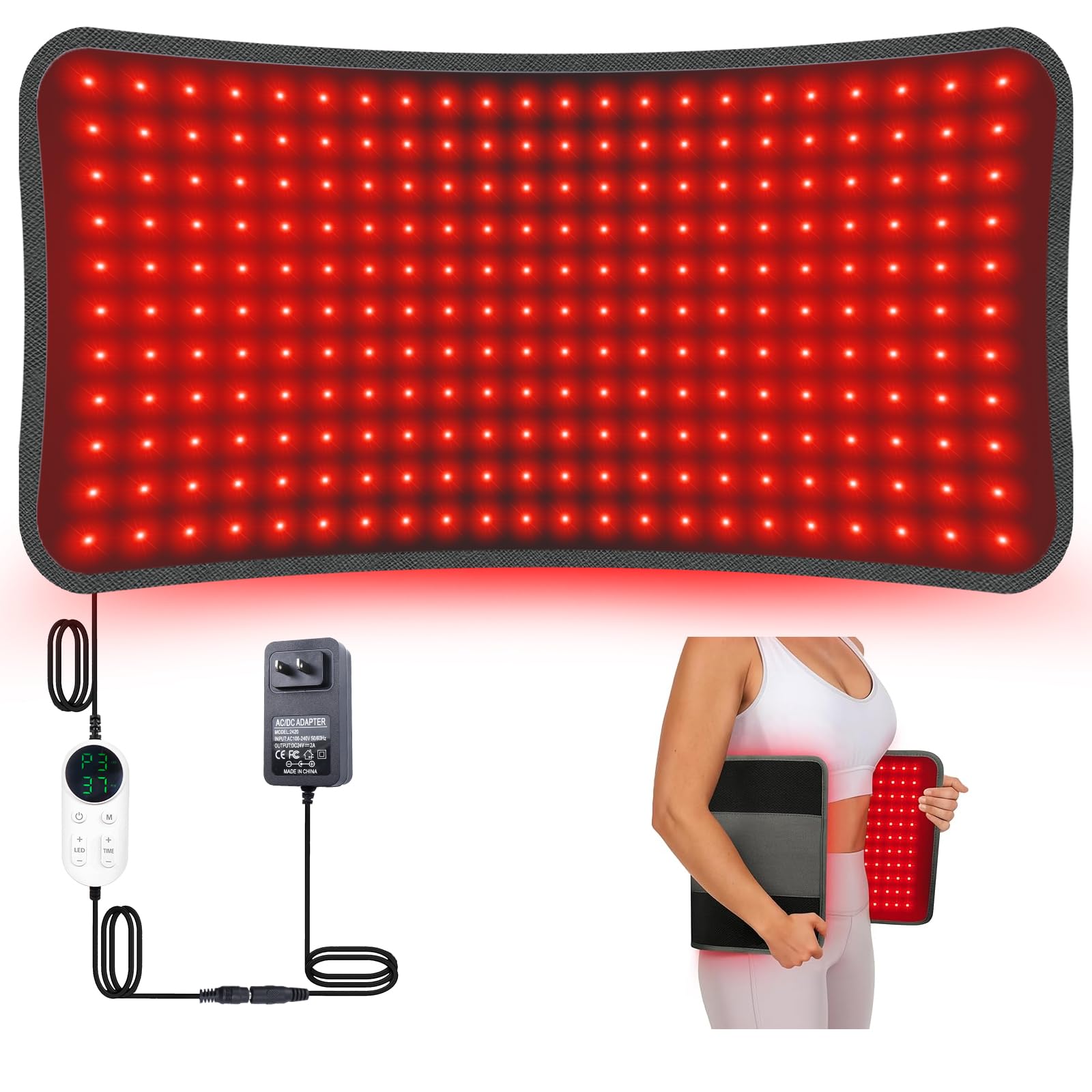 Pas do terapii światłem czerwonym 60x30cm 660/850nm Timer 5 trybów – 60x30cm